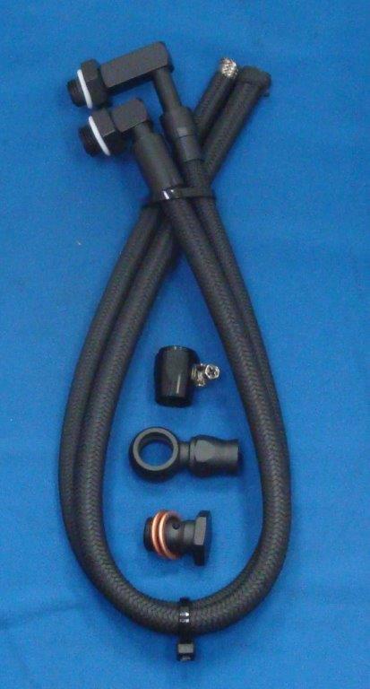 Gotta Show 131101B Black Power Steering Hose Kit